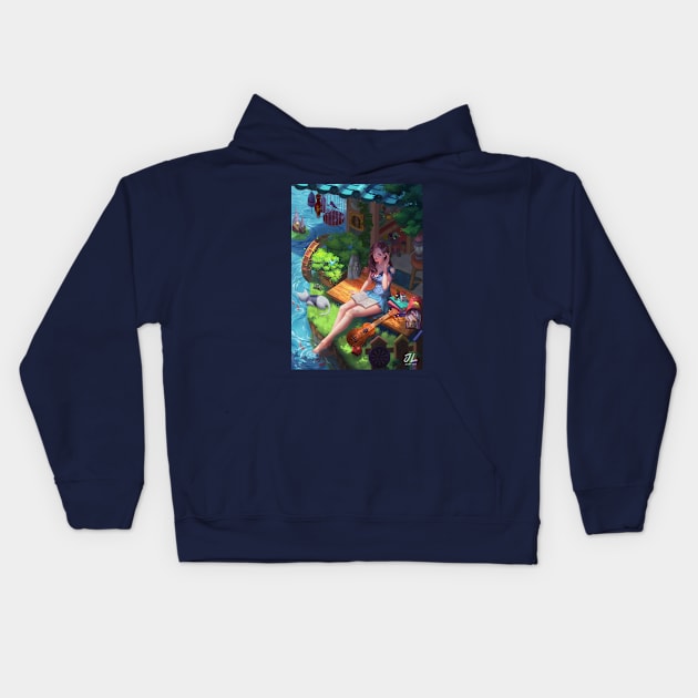 Assuage Kids Hoodie by JerryLoh Art